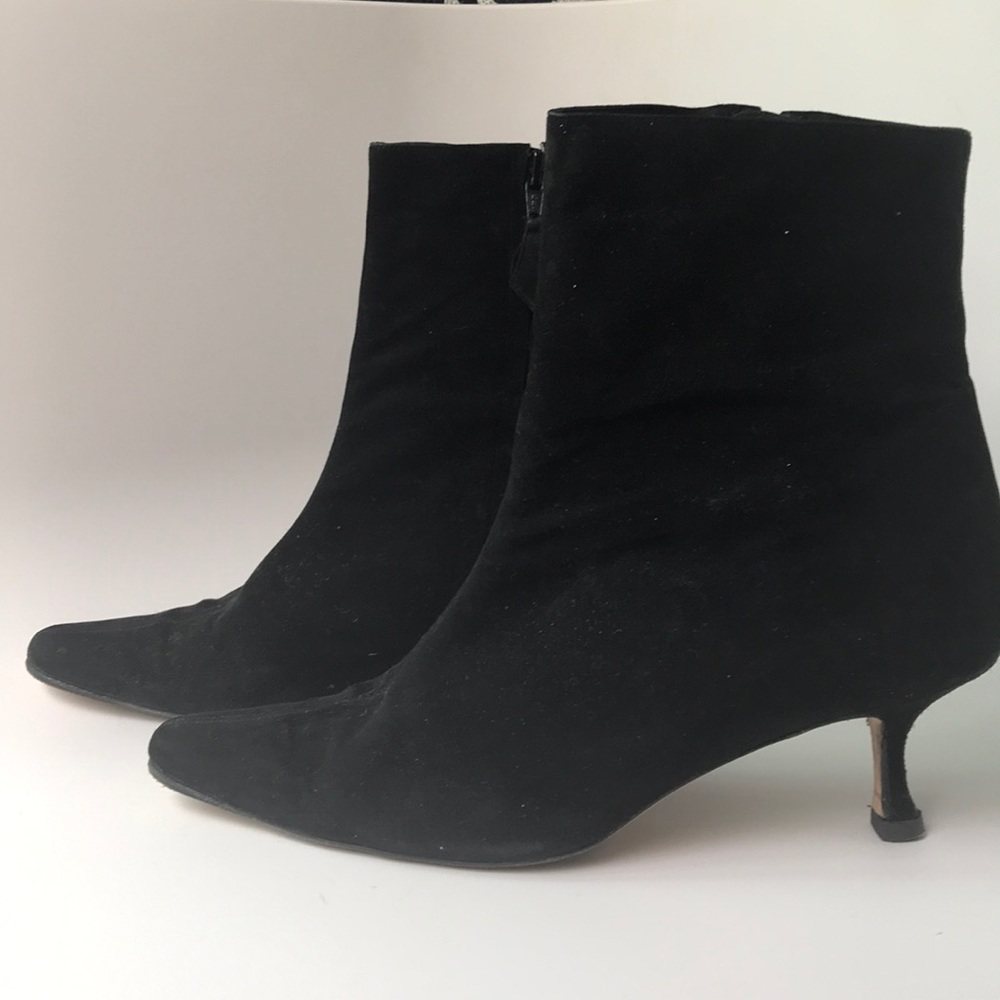Manolo Blahnik suede booties
